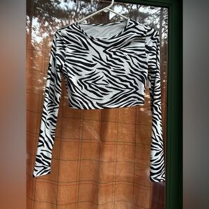 Zebra print top